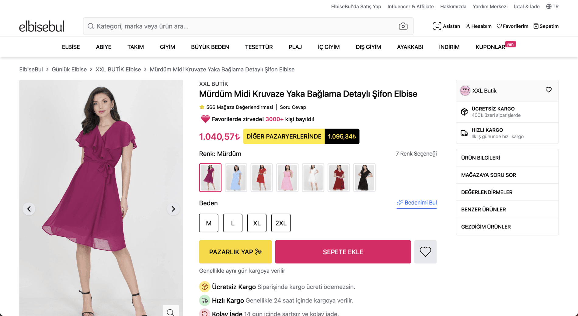 ElbiseBul Ürün Detay Sayfası