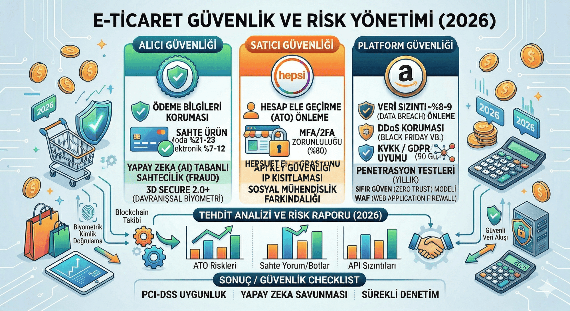 2026 E-Ticaret Pazaryeri Güvenlik Rehberi: Veri, İşlem ve Satıcı Güvenliği