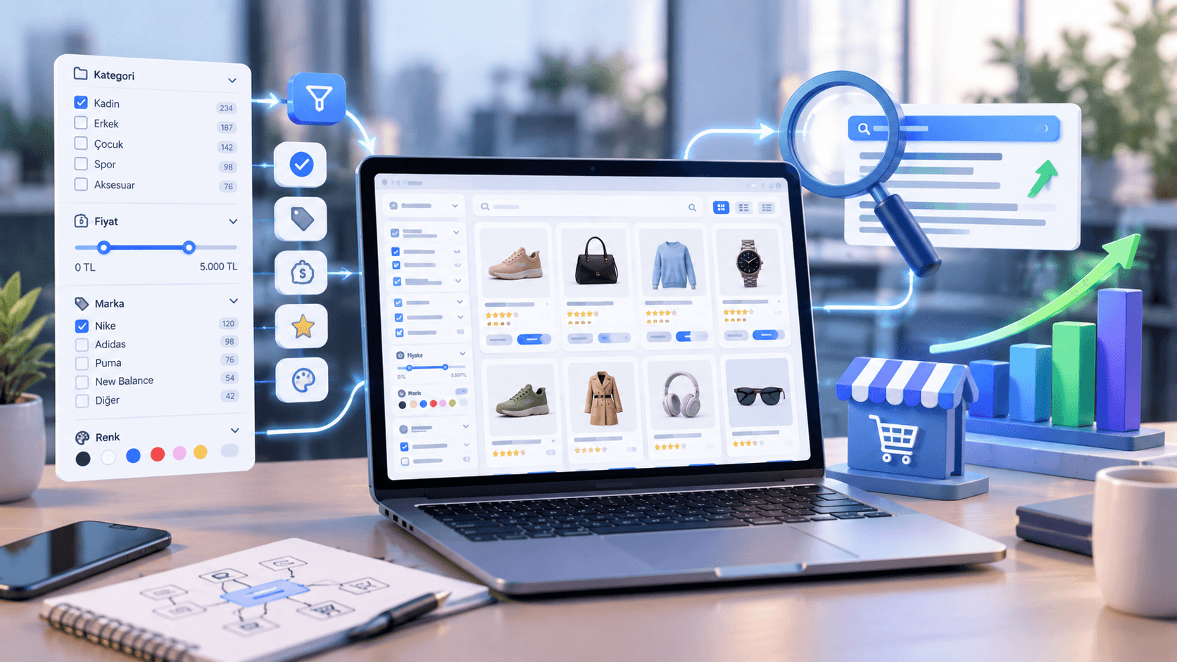 Pazaryerinde Filtreleme ve Faceted Navigation SEO'su: Kategori Sayfalarını Organik Trafik Motoruna Dönüştürme Rehberi